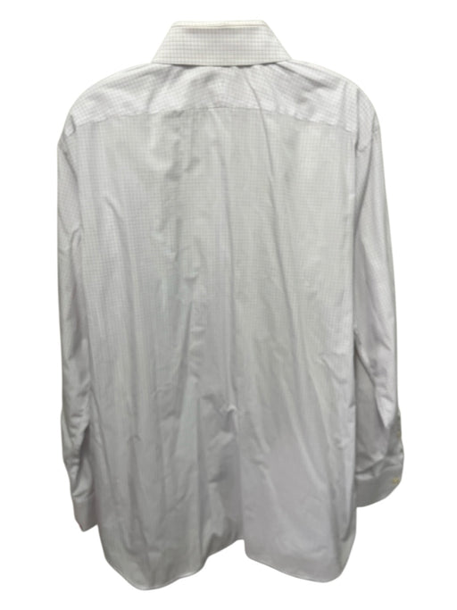 Ventura Size Est L White & Multi Cotton Grid Button up Men's Long Sleeve Shirt White & Multi / Est L