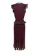 Ulla Johnson Size P Burgundy & Gold Viscose & Polyester Elastic Waist Skirt Set Burgundy & Gold / P
