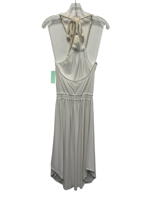 Ramy Brook Size XXS White & Beige Polyester Halter Top Rope Detail Dress White & Beige / XXS