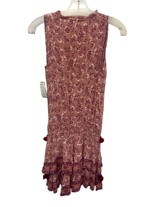 Poupette St. Barth Size XS Dusty Pink & Multi Viscose Sleeveless Mini Dress Dusty Pink & Multi / XS