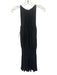 Ramy Brook Size XS Black Polyester Sleeveless Smocked Waist Pleated Mini Dress Black / XS