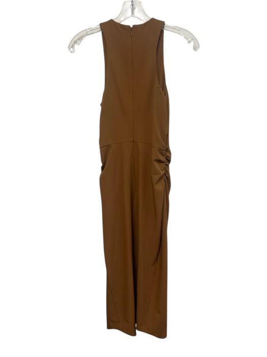 5a7 Cinq a Sept Size XS Light Brown Polyester & Elastane Sleeveless Midi Dress Light Brown / XS