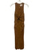 5a7 Cinq a Sept Size XS Light Brown Polyester & Elastane Sleeveless Midi Dress Light Brown / XS