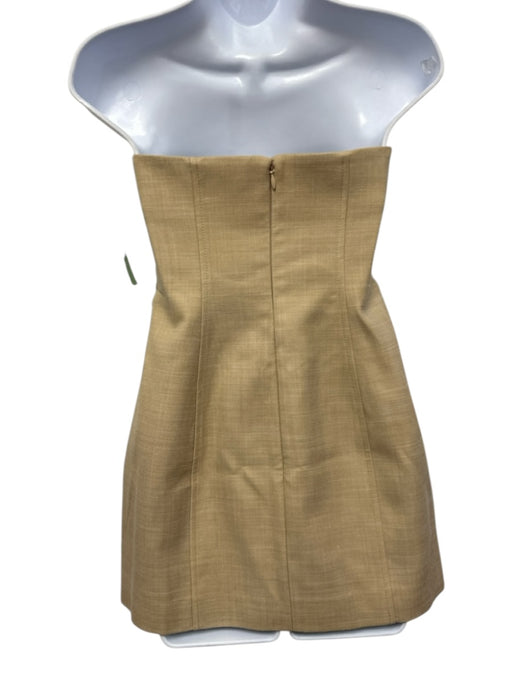 Significant Other Size 2 Beige Polyester & Viscose Strapless Piping Mini Dress Beige / 2