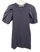 Marie Oliver Size XXS Dusty Purple Cotton Short Puff Sleeve Sweatshirt Dress Dusty Purple / XXS