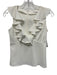 Amanda Uprichard Size XS White Polyester Sleeveless Ruffle V Neck Top White / XS