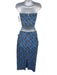 Veronica Beard Size 0/2 Blue & Yellow Linen & Viscose Strapless Crop Skirt Set Blue & Yellow / 0/2