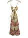Johanna Ortiz Size 3 Beige, Pink, Brown Cotton Embroidered Sleeveless Dress Beige, Pink, Brown / 3