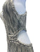 Acler Size 2 Gray & White Viscose & Polyamide Sleeveless Knit Ribbed Dress Gray & White / 2