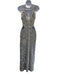 Acler Size 2 Gray & White Viscose & Polyamide Sleeveless Knit Ribbed Dress Gray & White / 2
