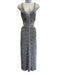 Acler Size 2 Gray & White Viscose & Polyamide Sleeveless Knit Ribbed Dress Gray & White / 2
