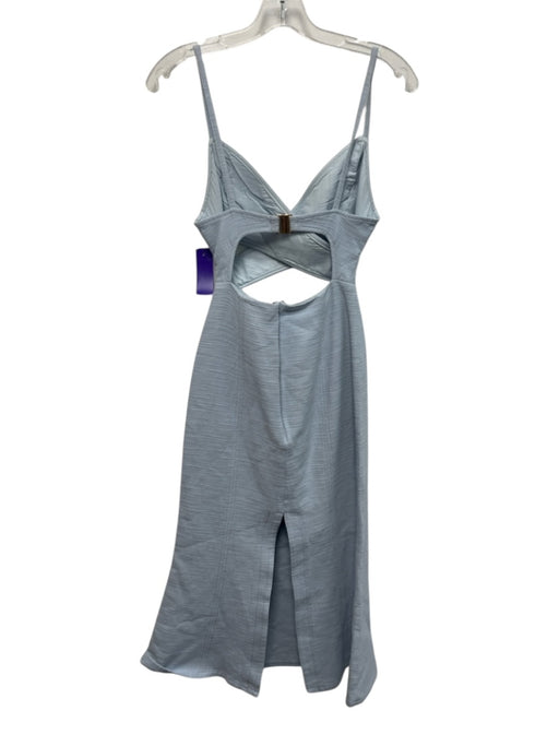 Significant Other Size 2 Light Blue Cotton Textured Sleeveless Cut Outs Dress Light Blue / 2