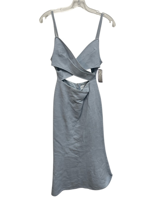 Significant Other Size 2 Light Blue Cotton Textured Sleeveless Cut Outs Dress Light Blue / 2