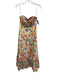 Hutch Size 0 Pink, Orange, Green Cotton Strapless Floral Print Ruffle Hem Dress Pink, Orange, Green / 0