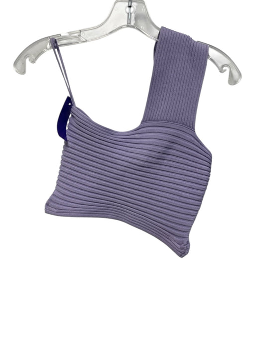 Jonathan Simkhai Size XS Light Purple Rayon & Nylon One Shoulder Rib Knit Top Light Purple / XS
