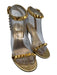 Valentino Garavani Shoe Size 36 Gold Leather Rockstud Ankle Buckle Sandals Gold / 36