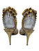 Valentino Garavani Shoe Size 36 Gold Leather Rockstud Ankle Buckle Sandals Gold / 36
