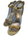 Valentino Garavani Shoe Size 36 Gold Leather Rockstud Ankle Buckle Sandals Gold / 36