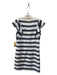 Marie Oliver Size XS White & Blue Missing Fabric Striped Netted Ruffle Dress White & Blue / XS