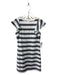 Marie Oliver Size XS White & Blue Missing Fabric Striped Netted Ruffle Dress White & Blue / XS