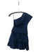 Derek Lam 10 Crosby Size 0 Navy Blue Cotton Tie Detail Side Zip Dress Navy Blue / 0