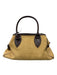 Fendi Tan & brown Woven Canvas Leather trim Rolled Handles Toggle Bag Tan & brown / M