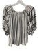 Tyler Boe Size XS Gray, White, Pink Linen & Rayon Short Puff Sleeve Skirt Set Gray, White, Pink / XS