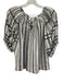 Tyler Boe Size XS Gray, White, Pink Linen & Rayon Short Puff Sleeve Skirt Set Gray, White, Pink / XS