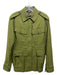 Rag & Bone Size S Green Polyester & Cotton Zip Up Epaulettes Utility Jacket Green / S