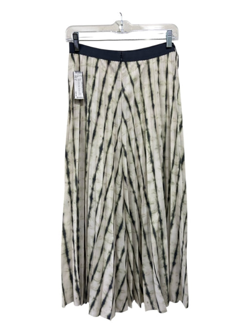 COS Size 6 White, Green & Blue Polyester Elastic Waist Tie Dye Maxi Skirt White, Green & Blue / 6