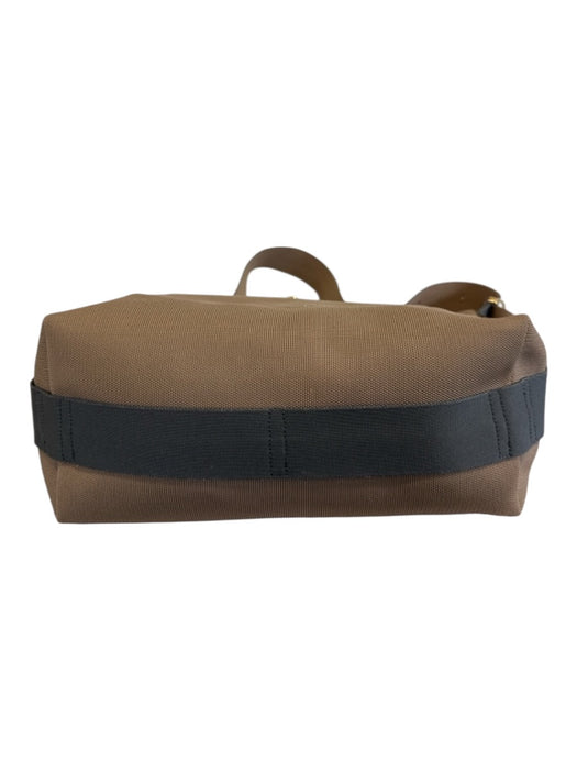 Cuyana Tan & Gray Viscose Blend Zip Close Woven Outer Pockets Bag Tan & Gray / Large