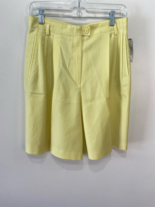 Giorgio's Palm Beach Size Medium Chartereuse Wool Blend Pleated Pockets Shorts