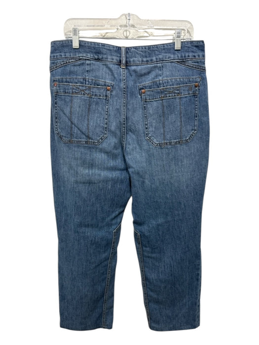 Pilcro Size 30 Medium Wash Cotton Denim Mid Rise Straight Leg Panel Detail Jeans Medium Wash / 30