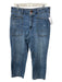 Pilcro Size 30 Medium Wash Cotton Denim Mid Rise Straight Leg Panel Detail Jeans Medium Wash / 30
