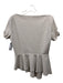 Elie Tahari Size M Taupe Beige Wool & Nylon Blend Short Sleeve Boat Neck Top Taupe Beige / M