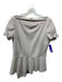 Elie Tahari Size M Taupe Beige Wool & Nylon Blend Short Sleeve Boat Neck Top Taupe Beige / M