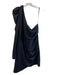 Aqua Size L Black Polyester Shimmer One Shoulder Back Zip Mutton sleeve Dress Black / L