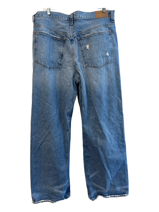 Madewell Size 30 Medium Wash Cotton Button Fly High Rise 5 Pocket Wide Leg Jeans Medium Wash / 30