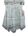Peixoto Size Large Cream White Cotton Sleeveless Lace Smocked Tiered Skirt Set Cream White / Large