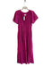 Maeve Size M Raspberry Cotton Eyelet Lace V Neck Short Sleeve Dress Raspberry / M