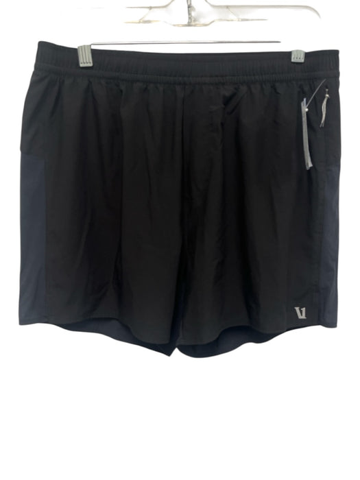 Vuori Size Est L Black Synthetic Solid Athletic Men's Shorts Black / Est L