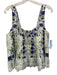 Maeve Size M Blue & Green Cotton Floral Sleeveless Smocked Detail Top Blue & Green / M