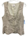 Reformation Size 12 Cream Beige Linen Sleeveless Scoop Neck Vest Top Cream Beige / 12