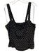 Paige Size 12 Black & Beige Viscose Sleeveless Polka Dot Gathered Pleats Top Black & Beige / 12