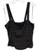 Paige Size 12 Black & Beige Viscose Sleeveless Polka Dot Gathered Pleats Top Black & Beige / 12