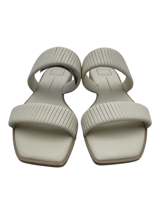 Dolce Vita Shoe Size 11 Cream White Synthetic Upper Two Strap Ribbed Sandals Cream White / 11
