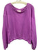 Anthropologie Size L Magenta Purple Cotton Washed Elastic Hem Long Sleeve Top Magenta Purple / L
