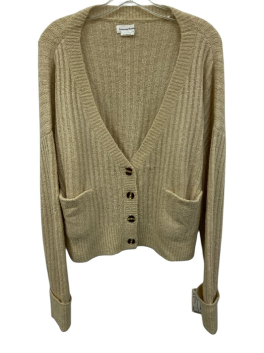 Lovers and Friends Size XL Beige Wool Blend V Neck Cardigan Beige / XL