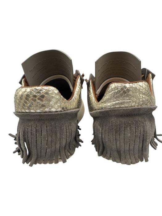 Esse Ut Esse Shoe Size 39 gray, silver, cream Leather Upper Fringe Sneakers gray, silver, cream / 39