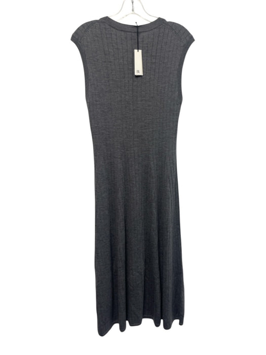 Banana Republic Size Medium Gray Merino Ex Fine Wool Sleeveless Ribbed Dress Gray / Medium
